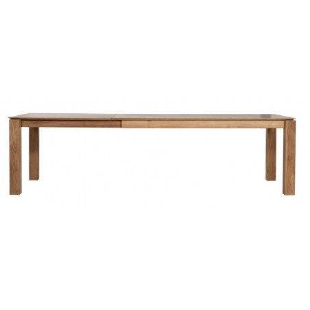 Teck-table-a-allonges-Slice-pieds-10x10cm-160/233-90-76cm