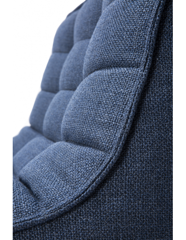 N701 Sofa - 3 seater - blue fabric 210 x 91 x 76