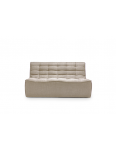 N701 sofa - 2 seater - beige 140 x 91 x 76