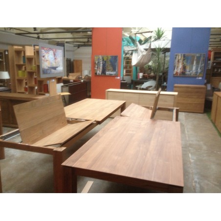 OAK extendable table  Slice -1 extension de 100 cm-feet 10x10 cm-180/280-100-77cm