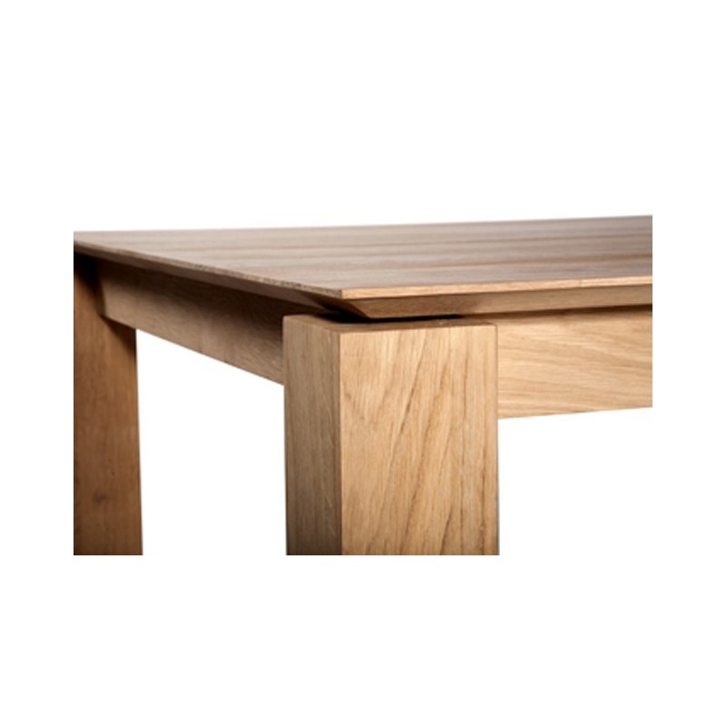 Chene table Slice-pieds 10 x 10-160-90-77cm