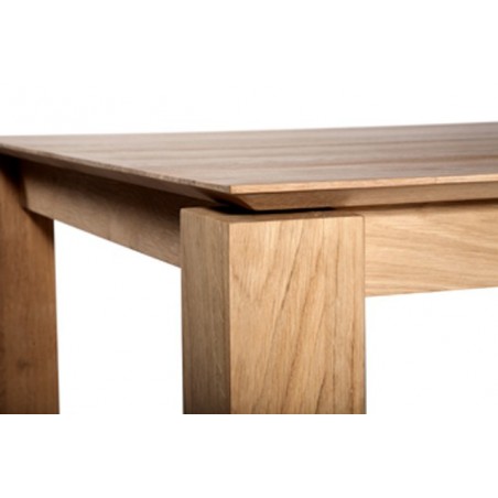 Chene table Slice-pieds 10 x 10-160-90-77cm
