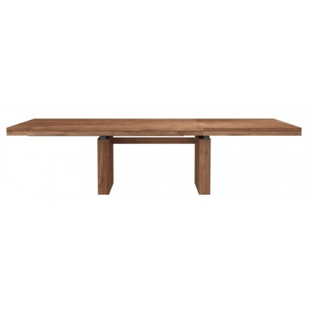 Teck table à allonges Double 200-300-100cm Hauteur 77cm