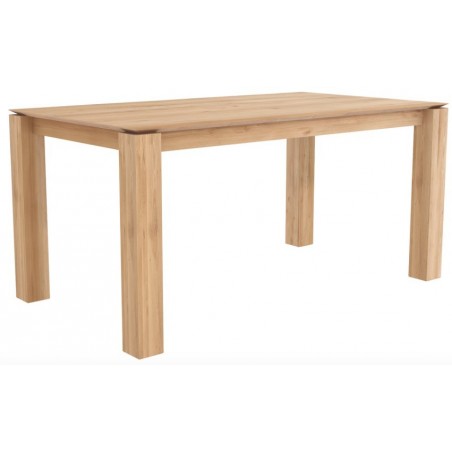 Chene table Slice-pieds 10x10-160-90-77cm