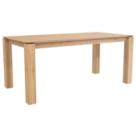 Chene table Slice-pieds 10 x 10-180-90-77cm