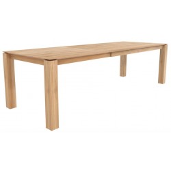 Chêne table à rallonges Slice -1 rallonge de 100 cm-pieds 10x10 cm-180/280-100-77cm- Nouveau