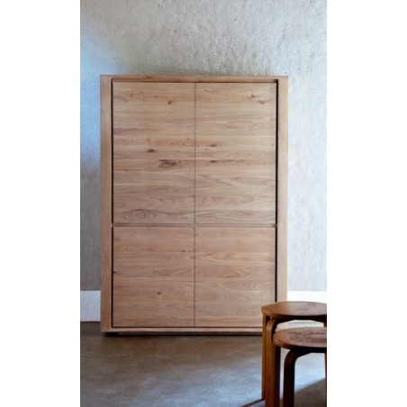 Chene Shadow-armoire-4 portes-115-45-160cm