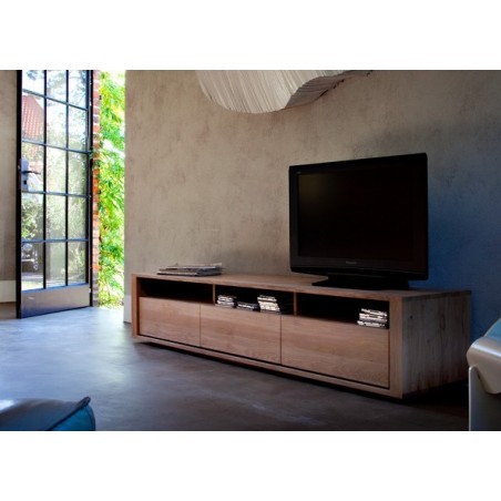 Chene Shadow-meuble TV-3 tiroirs-210-46-42cm
