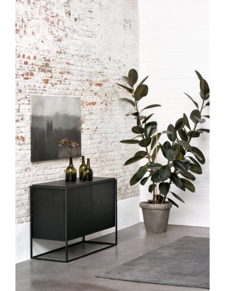 Chêne Monolit buffet - 2 portes - Chêne noir 110 x 45 x 78