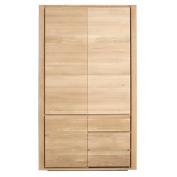 Chene Shadow Penderie-3 portes / 2 tiroirs-115-60-20cm-Nouveau