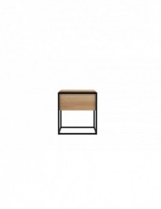 Chêne Monolit chevet -1 tiroir - Noir 47 x 47 x 51