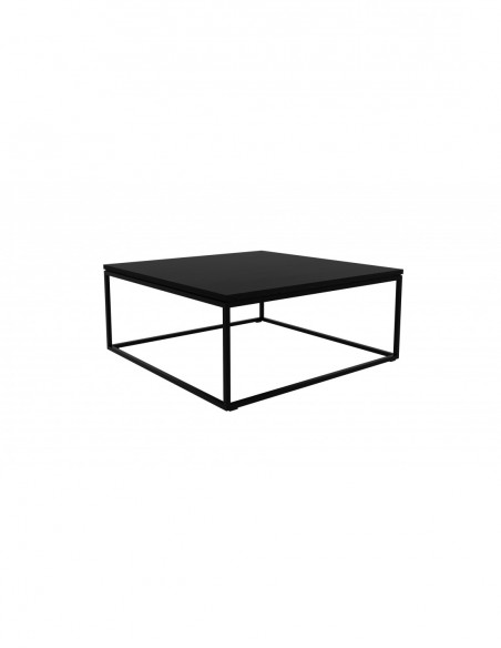 Chêne table basse Thin - Noir 70 x 70 x 30
