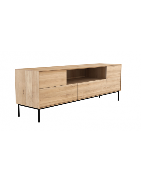 Chêne Whitebird meuble TV - 1 porte - 1 porte abattante - 2 tiroirs 180 x 45 x 61