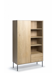 Chêne Whitebird armoire - 1 porte - 1 tiroir  110 x 45 x 178