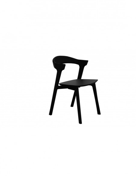 Chêne chaise Bok - Noir brossé 50 x 53 x 76