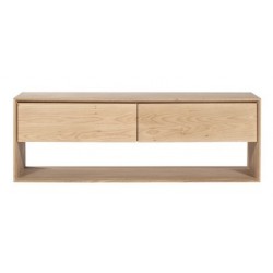 Chene Nordic meuble TV-1 porte abattante / 1 tiroir-120-46-45cm-Nouveau
