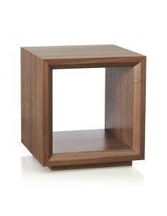 Noyer-Cube-cube-fermé-table-basse-118-42-45cm-Nouveau