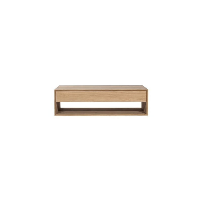 Chene Nordic table basse-1 tiroir-120-70-35cm-Nouveau