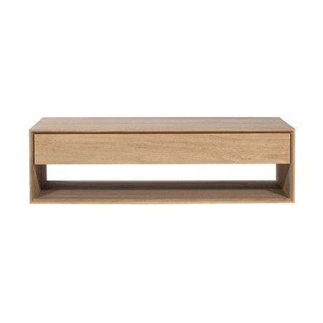 Chene Nordic table basse-1 tiroir-120-70-35cm-Nouveau
